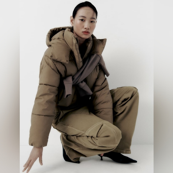 Zara | NWOT High-waist Full-length Cargo Pants - Picture 6 of 12